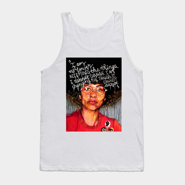 Angela Davis Tank Top by DomoINK